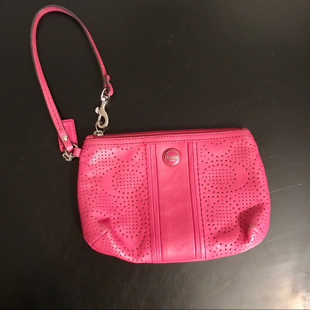 Pink Coach Wristlet